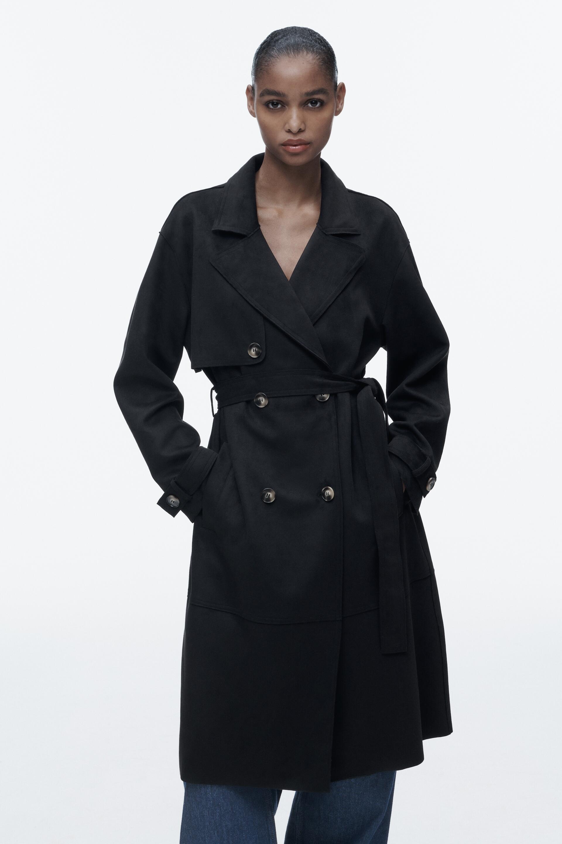 

Тренч женский ZARA 08073032 черный 2XL (доставка из-за рубежа), 08073032