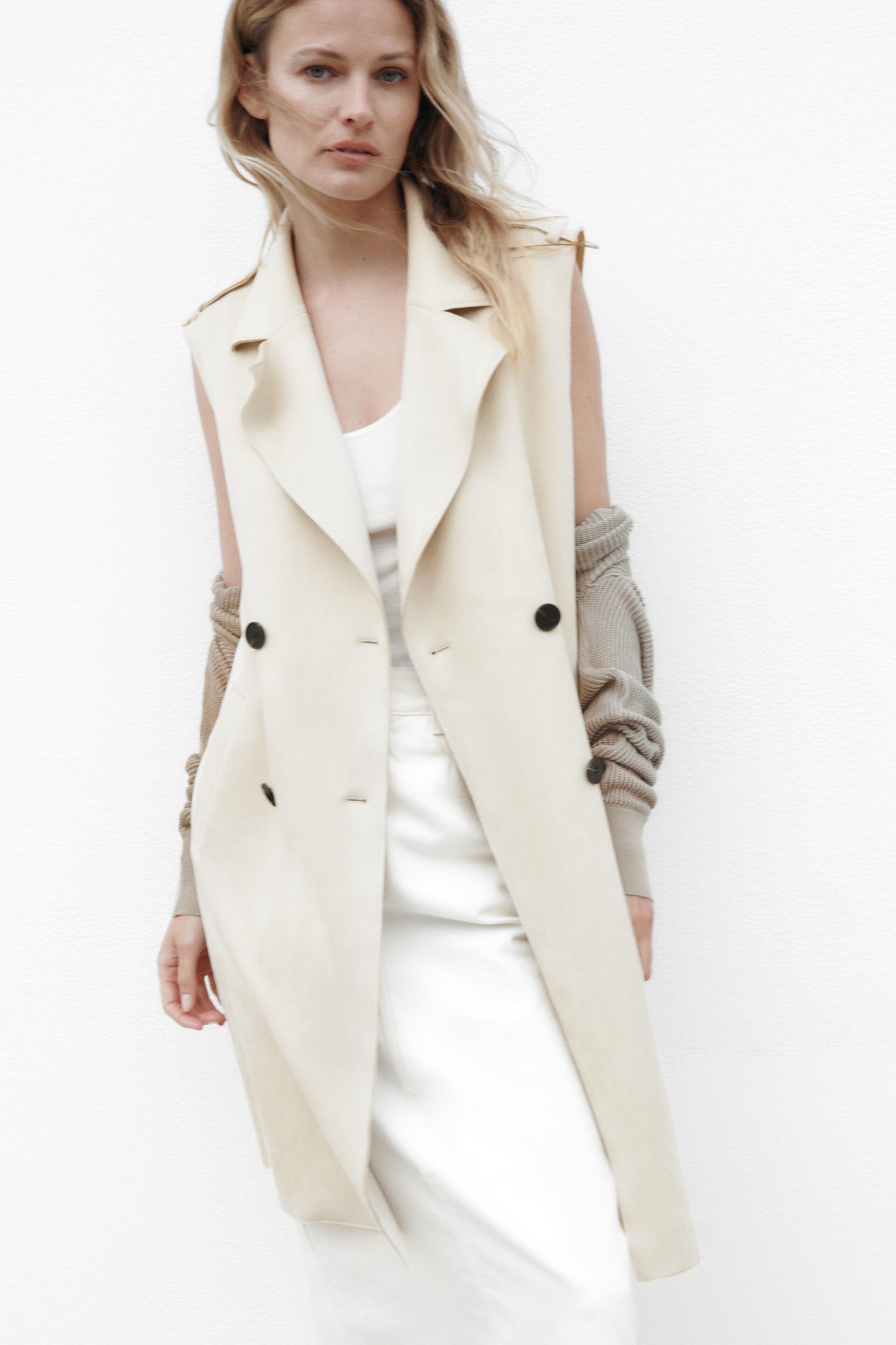 

Жилет женский ZARA 08073035 белый L (доставка из-за рубежа), 08073035