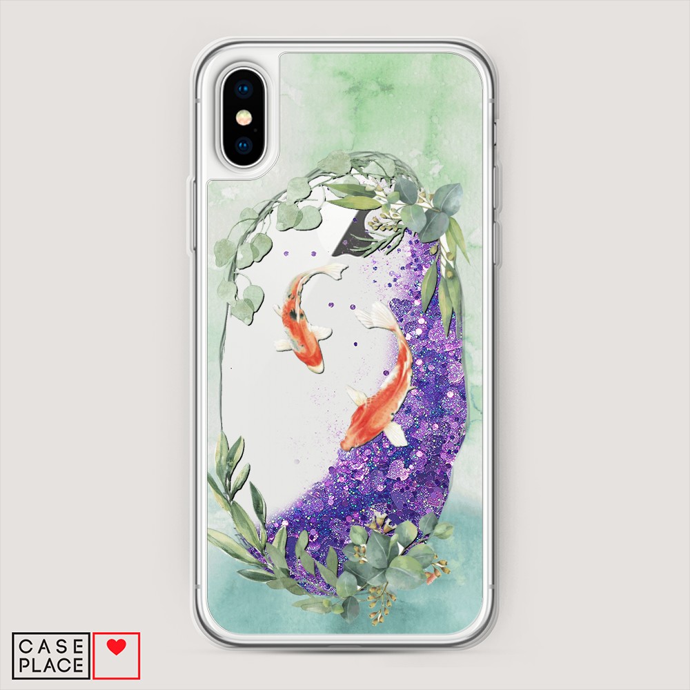 

Чехол Awog на Apple iPhone XS Max (10S Max) / Айфон XS Max (10S Max) "Две золотые рыбки", Разноцветный, 11992-1