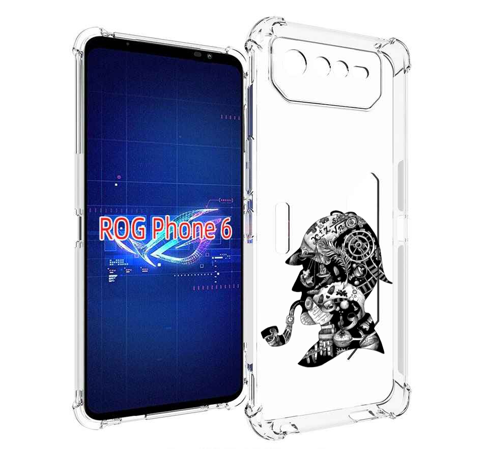 

Чехол MyPads мужчина с трубкой абстракция для Asus ROG Phone 6, Прозрачный, Tocco