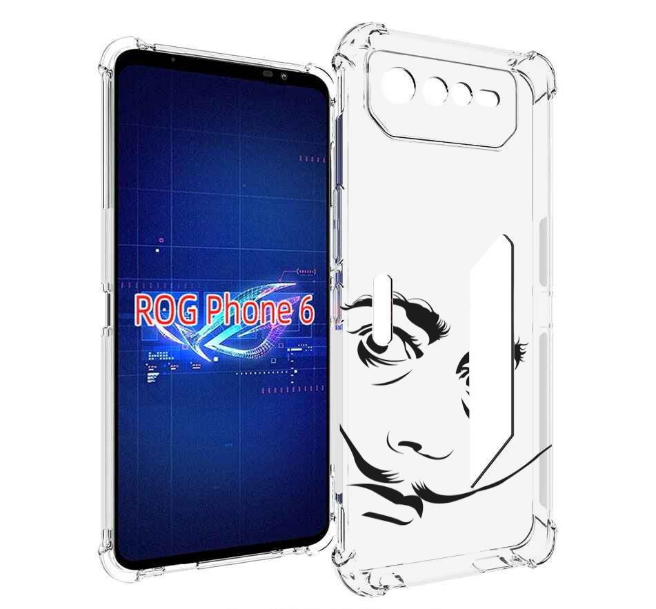 

Чехол MyPads мужчина с длинными усами для Asus ROG Phone 6, Прозрачный, Tocco