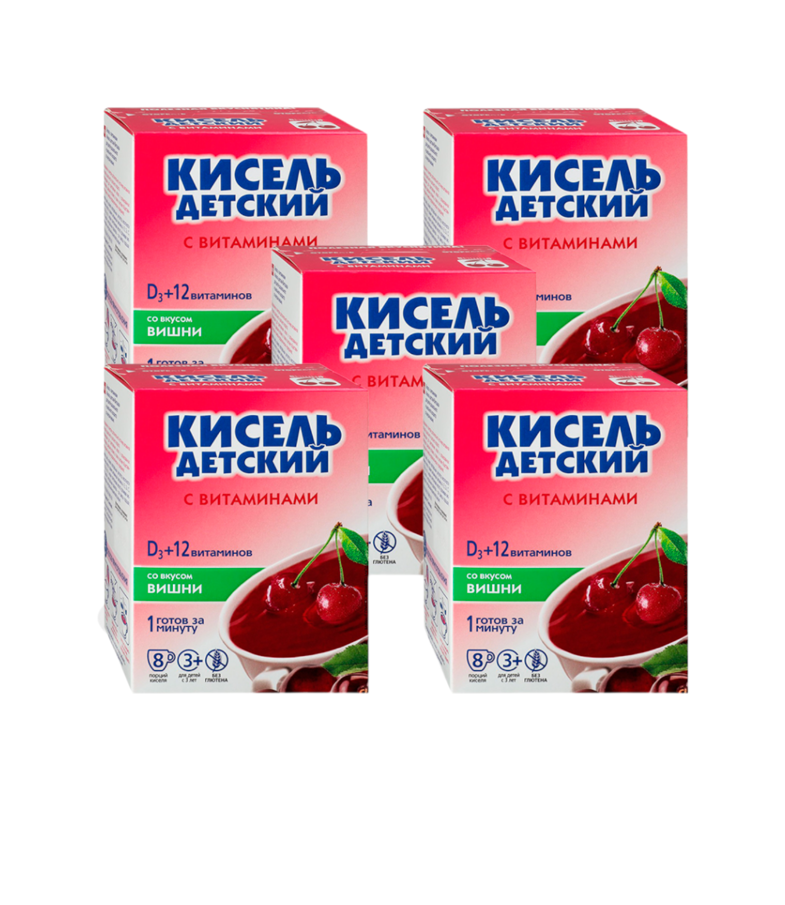 фото Кисель детский витошка со вкусом вишни, валетек, 40 шт. по 25 г