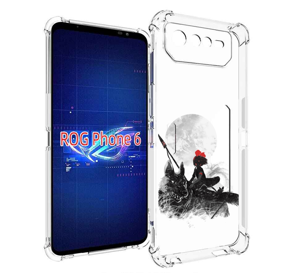 

Чехол MyPads мононоке для Asus ROG Phone 6, Прозрачный, Tocco