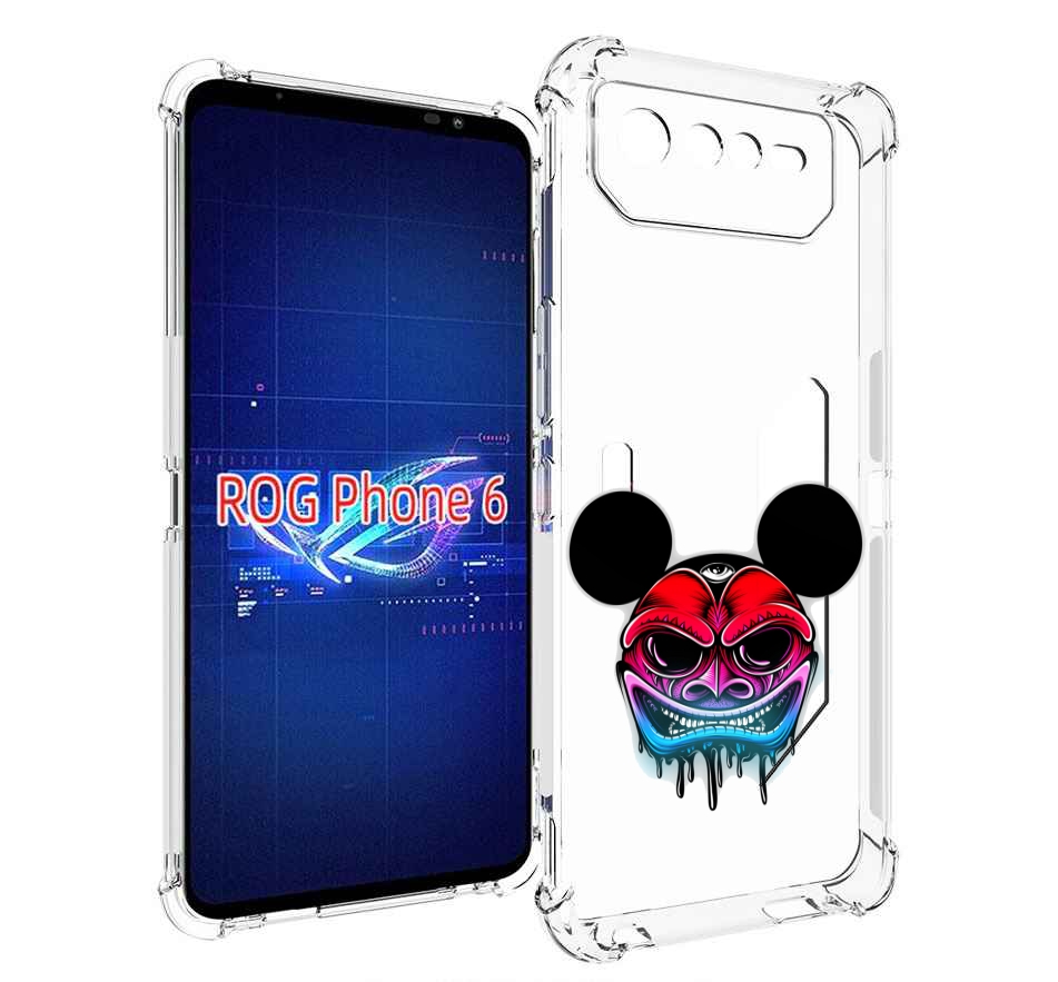 

Чехол MyPads микки в маске для Asus ROG Phone 6, Прозрачный, Tocco