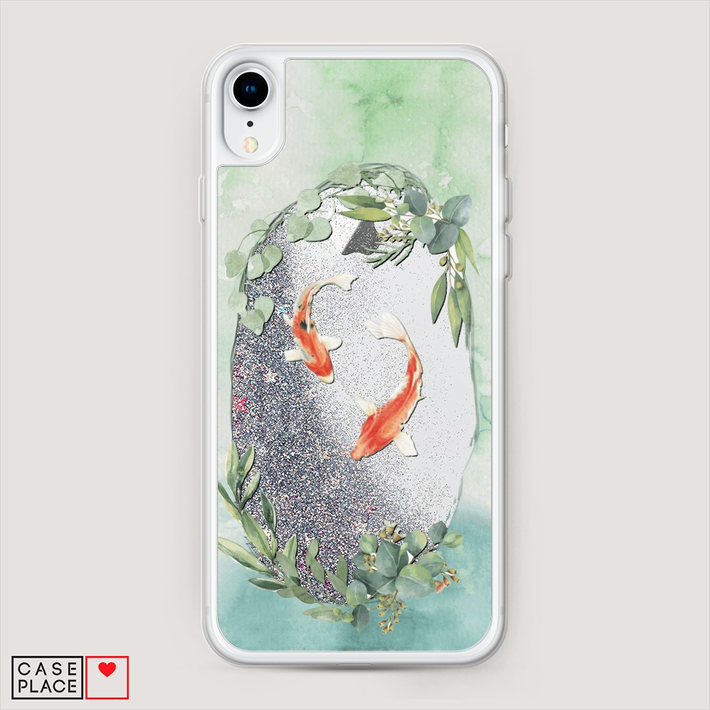 

Чехол Awog на Apple iPhone XR (10R) / Айфон XR (10R) "Две золотые рыбки", Разноцветный, 12091-1
