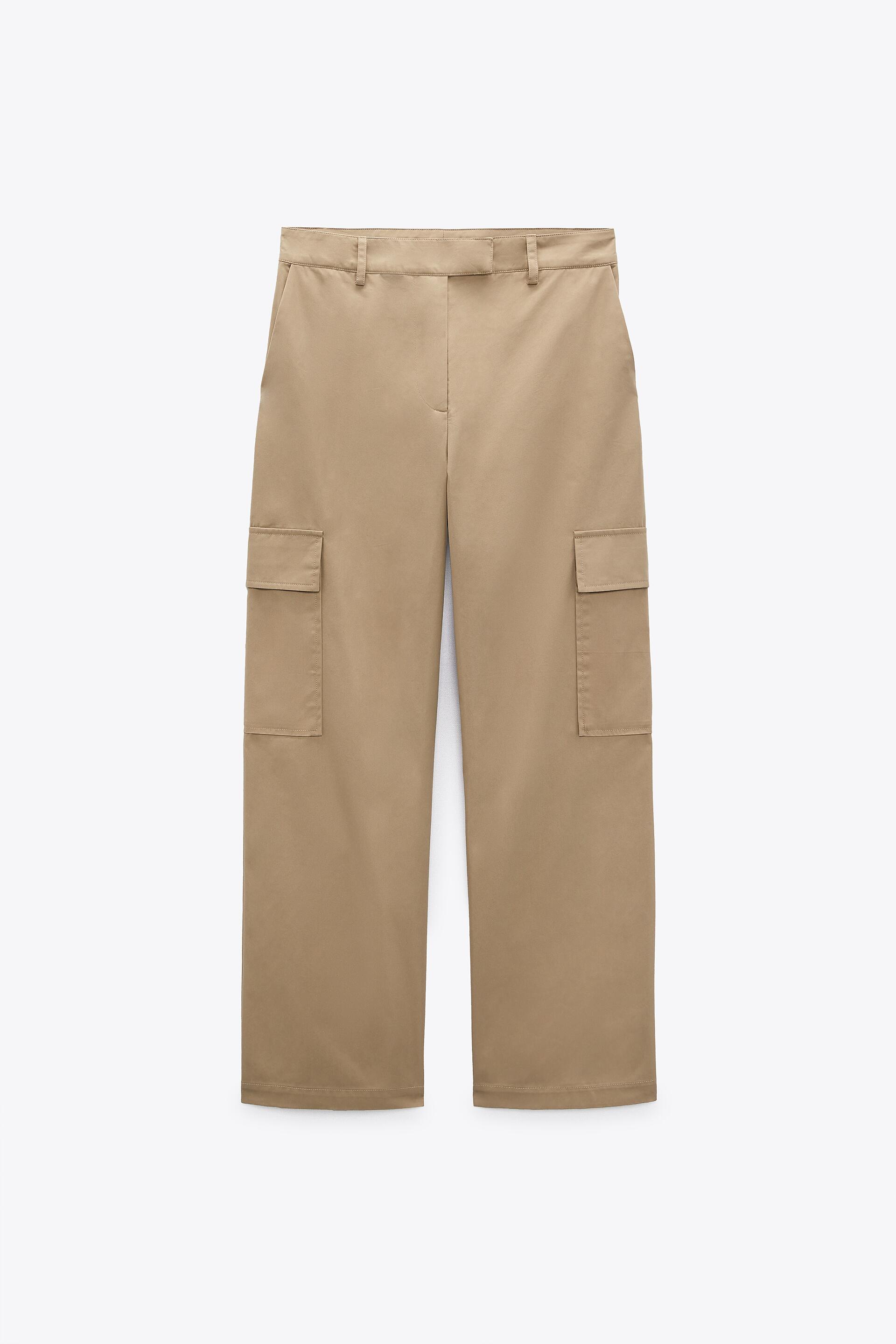 

Брюки женские ZARA 08073031 бежевые 2XL (доставка из-за рубежа), Бежевый, 08073031