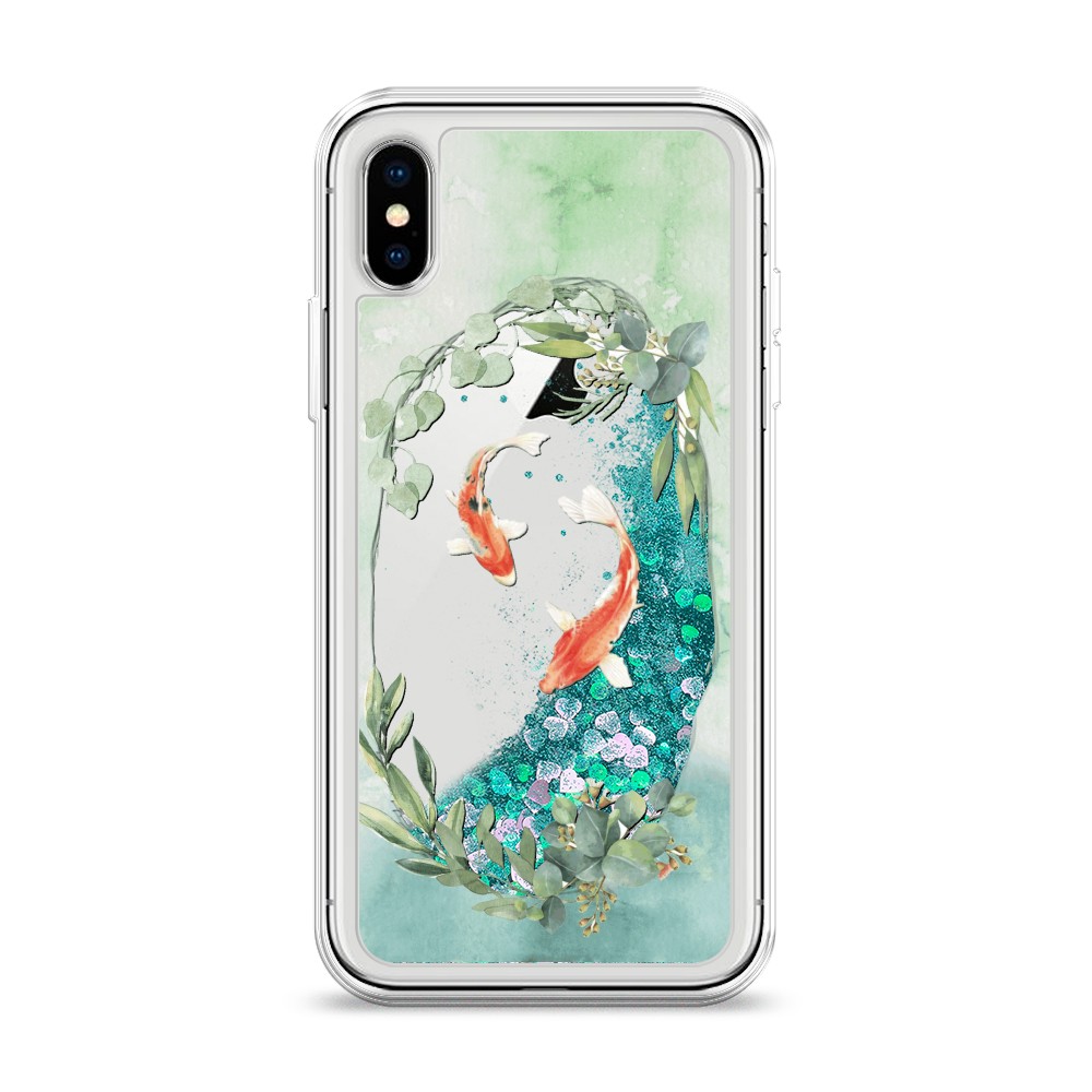 

Жидкий чехол с блестками "Две золотые рыбки" на Apple iPhone X (10), 11095-1