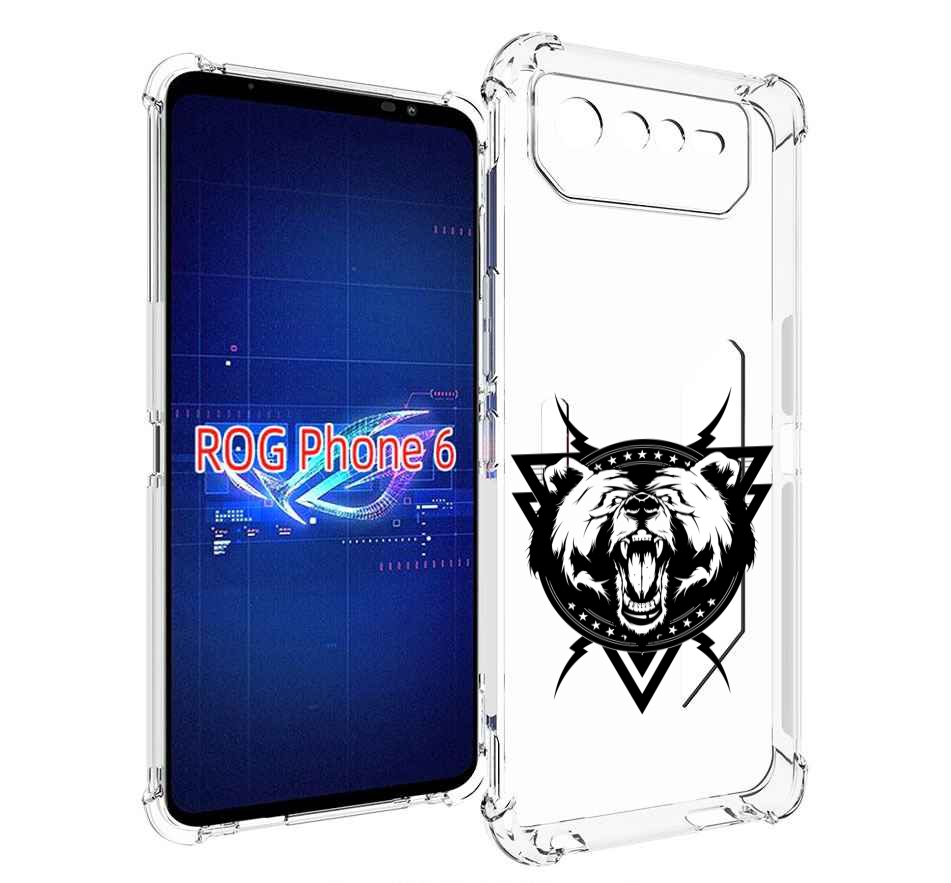 

Чехол MyPads медведь в треугольнике для Asus ROG Phone 6, Прозрачный, Tocco