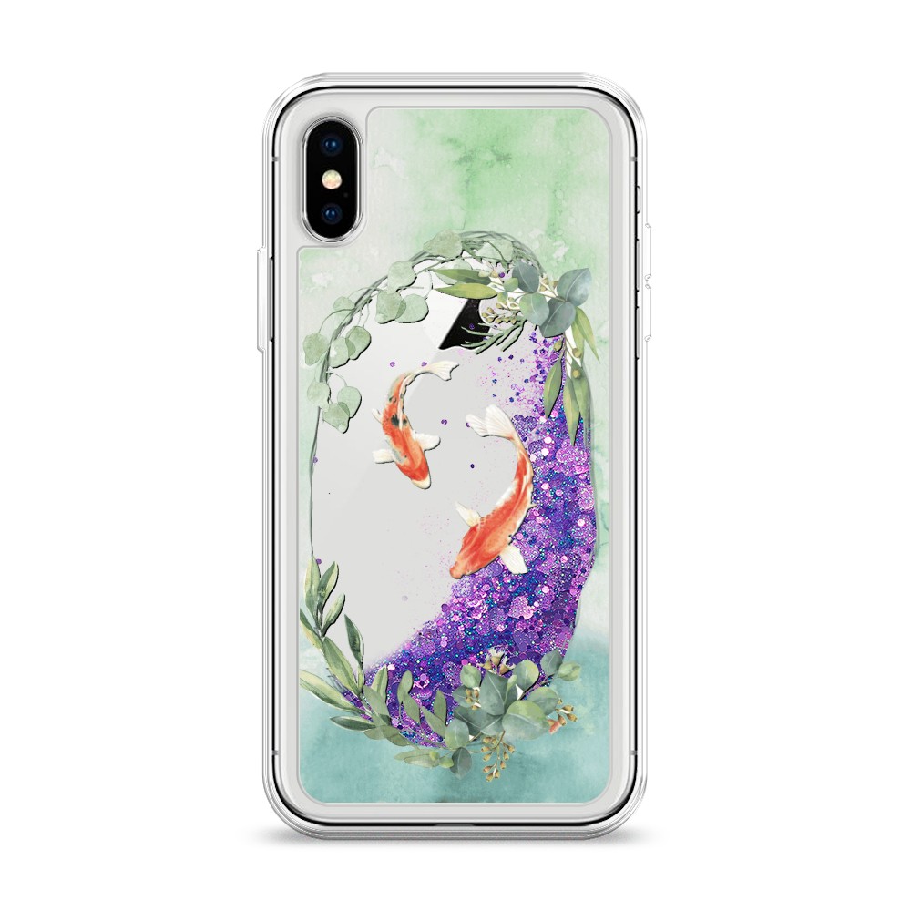 

Чехол Awog на Apple iPhone X (10) / Айфон X (10) "Две золотые рыбки", Разноцветный, 11092-1