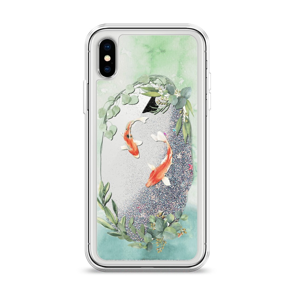 

Чехол Awog на Apple iPhone X (10) / Айфон X (10) "Две золотые рыбки", Разноцветный, 11091-1