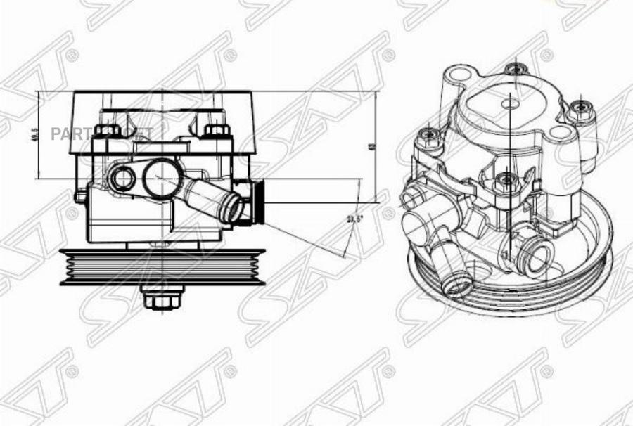 

SAT Насос ГУР TOYOTA HARRIER MCU35/LEXUS RX300 03-06, STVP11