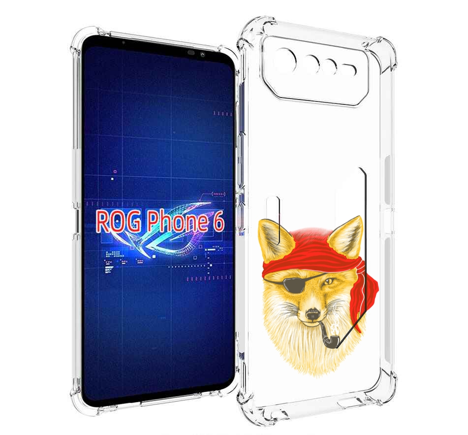 

Чехол MyPads лиса-пират для Asus ROG Phone 6, Прозрачный, Tocco