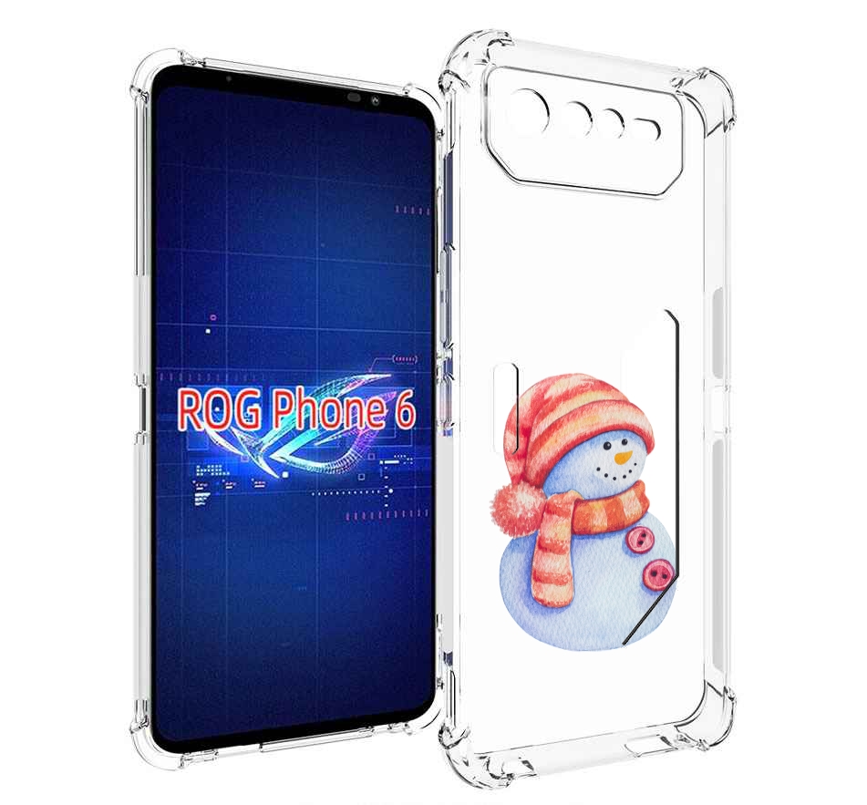 

Чехол MyPads Веселый снеговик для Asus ROG Phone 6, Прозрачный, Tocco