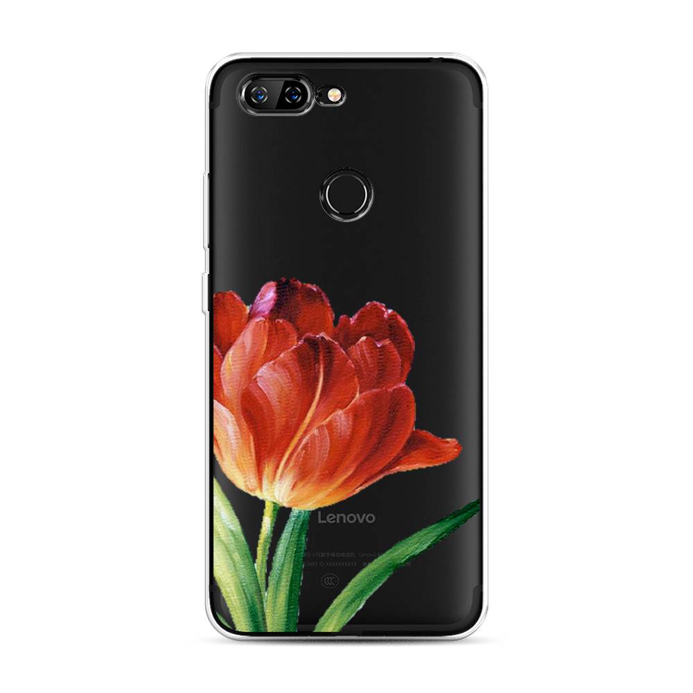 

Чехол Awog на Lenovo S5 / Леново S5 "Красный тюльпан", Оранжевый;зеленый, 112550-8