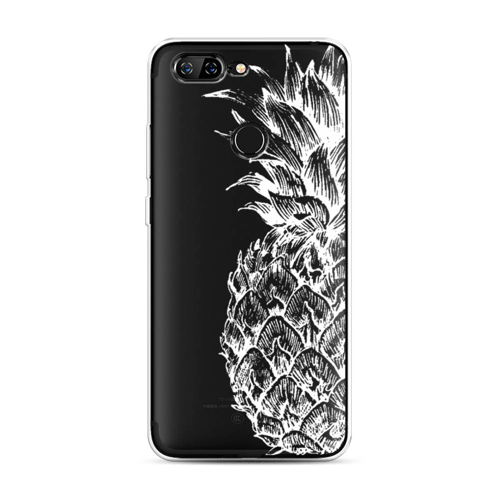 

Чехол Awog на Lenovo S5 / Леново S5 "Ананас графика белая", Белый, 112550-10