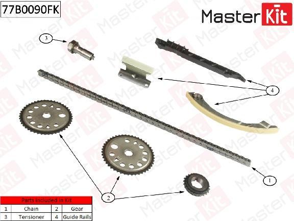 

Комплект Цепи Грм Opel Vectra C Z 20 Net/Saab 9-3 B207 03-15 MasterKit 77b0090fk