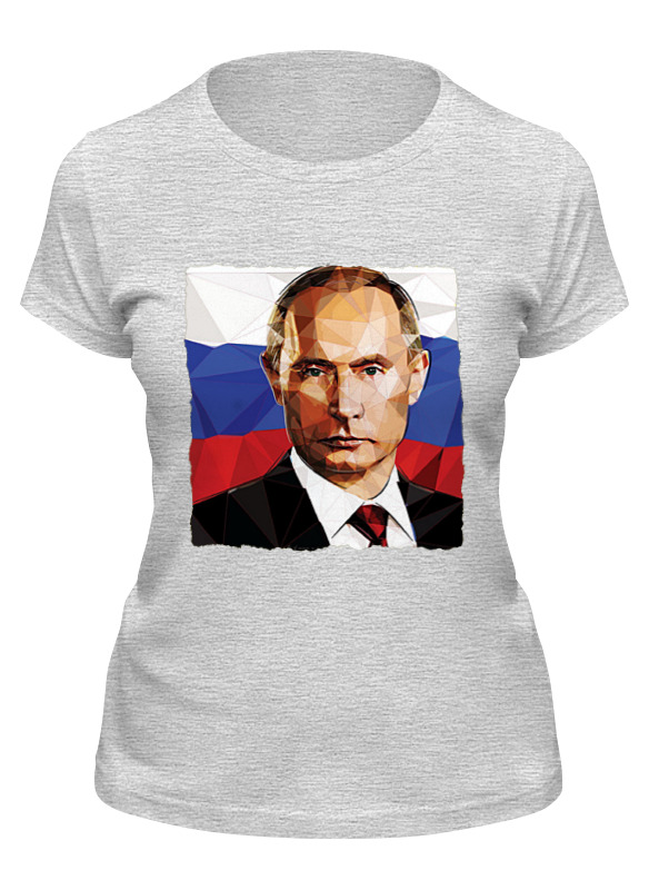 

Футболка женская Printio Putin серая S, Серый, Putin