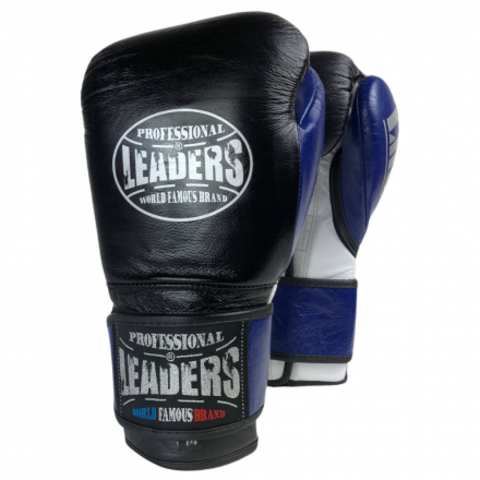 фото Перчатки боксерские leaders liteseries bk/bl 12 oz