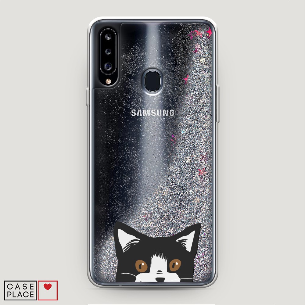 

Чехол Awog на Samsung Galaxy A20s / Самсунг A20s "Подглядывающий кот", 2100891-1