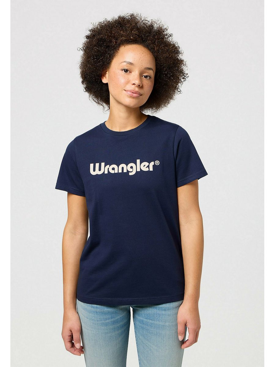 

Футболка женская Wrangler WR121D07A синяя M, Синий, WR121D07A
