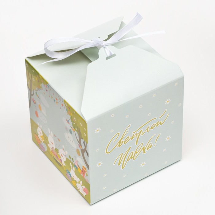 

Коробка складная "Светлой пасхи!", 14 х 14 х 14 см (10 шт.), Разноцветный