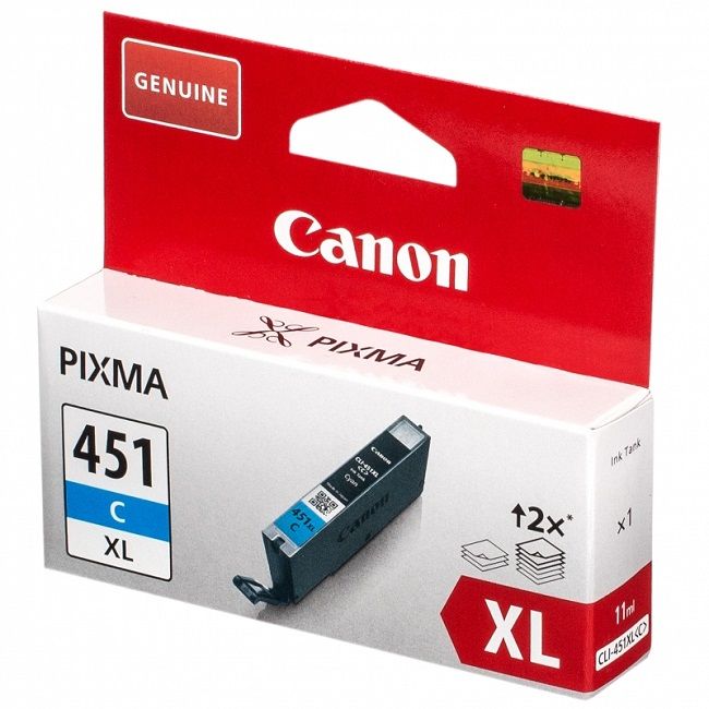

Картридж для струйного принтера Canon CLI-451C XL (6473B001) голубой, оригинал, CLI-451C XL