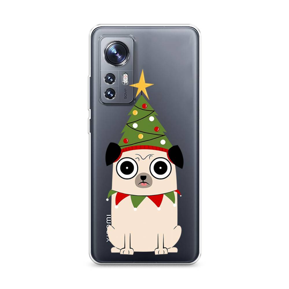 

Чехол на Xiaomi 12 "Собачка с ёлочкой", Бежевый;красный;зеленый, 312350-1