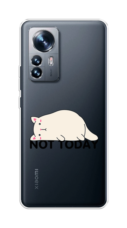 

Чехол на Xiaomi 12 "Cat not today", Белый;розовый;черный, 312350-1