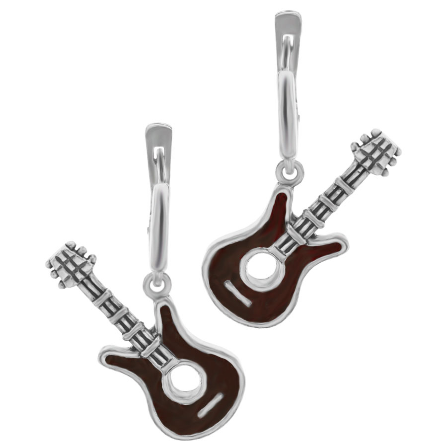 

Серьги из серебра KseMiDa 1554Св1, эмаль, 1554Св1