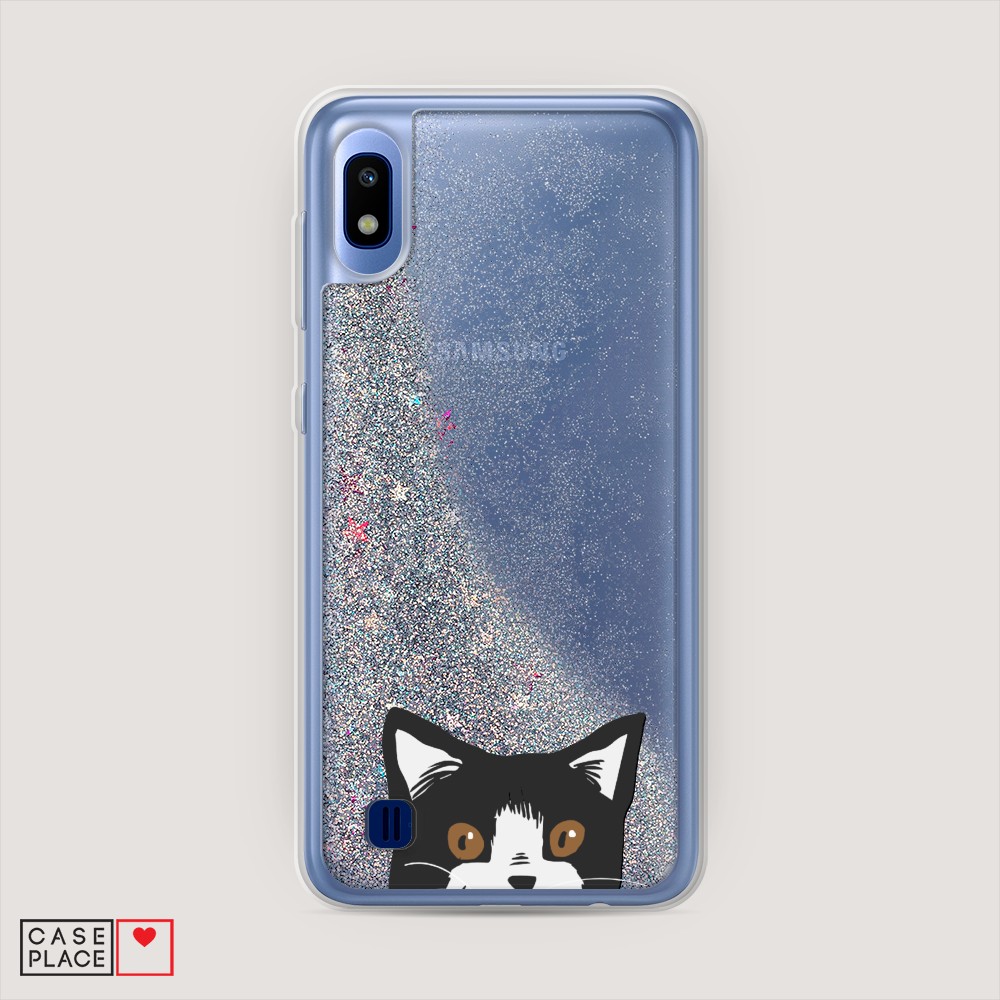 

Чехол Awog на Samsung Galaxy A10 "Подглядывающий кот", Разноцветный, 27991-1