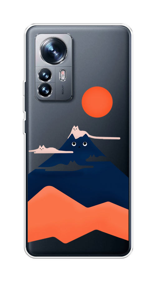 

Чехол на Xiaomi 12 "Кот-гора", Черный;оранжевый, 312350-4