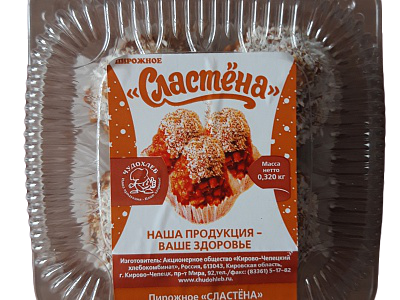 

Пирожное Чудохлеб Сластена 320 г