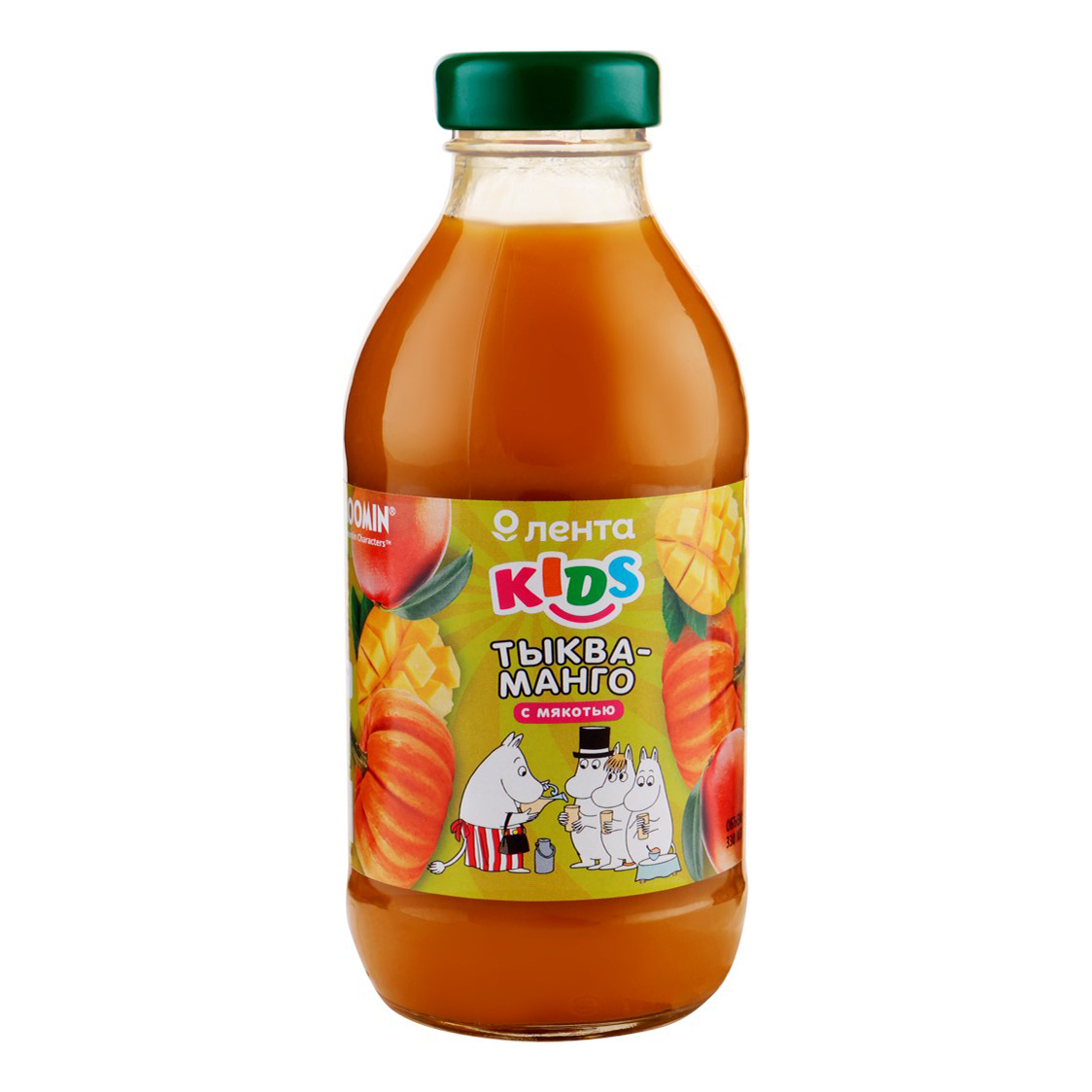 

Нектар Лента Kids Муми Тролли тыква-манго с мякотью 330 мл