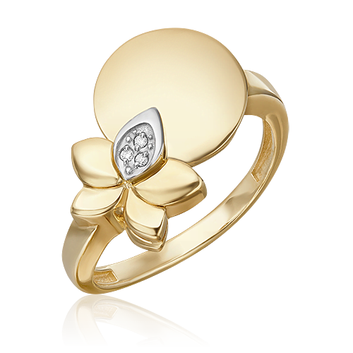 

Кольцо из золота р.17 PLATINA jewelry 01-5610-00-101-1121, бриллиант, 01-5610-00-101-1121
