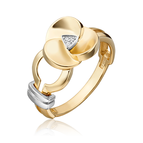 

Кольцо из золота р.19 PLATINA jewelry 01-5608-00-101-1121, бриллиант, 01-5608-00-101-1121