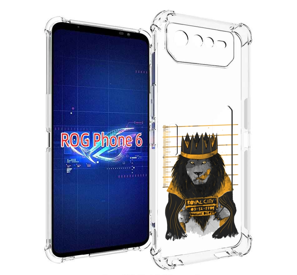 

Чехол MyPads лев в законе для Asus ROG Phone 6, Прозрачный, Tocco