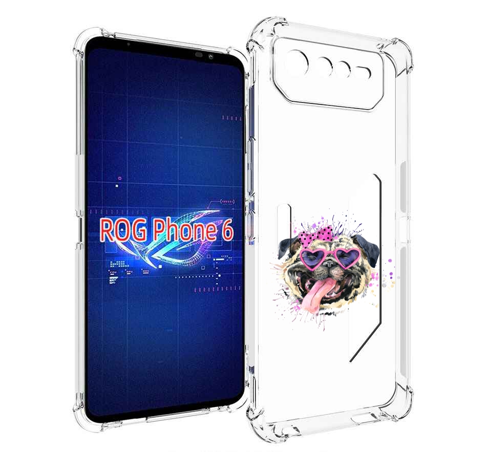 

Чехол MyPads Веселая собака для Asus ROG Phone 6, Прозрачный, Tocco