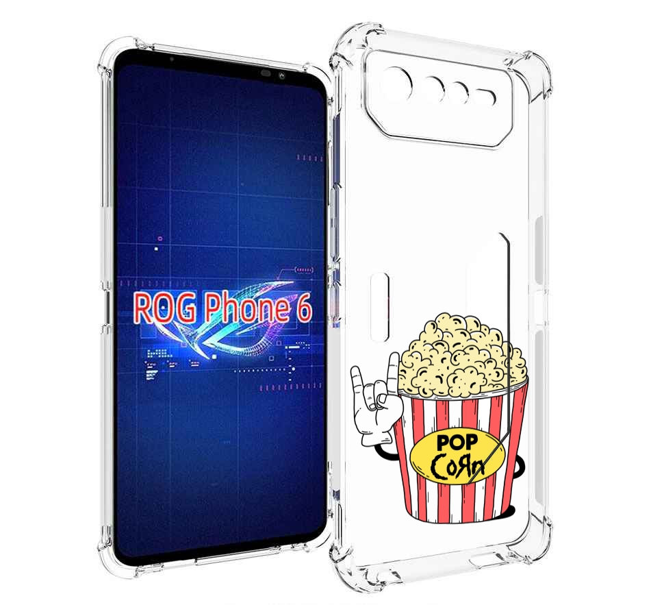

Чехол MyPads крутой попкорн для Asus ROG Phone 6, Прозрачный, Tocco