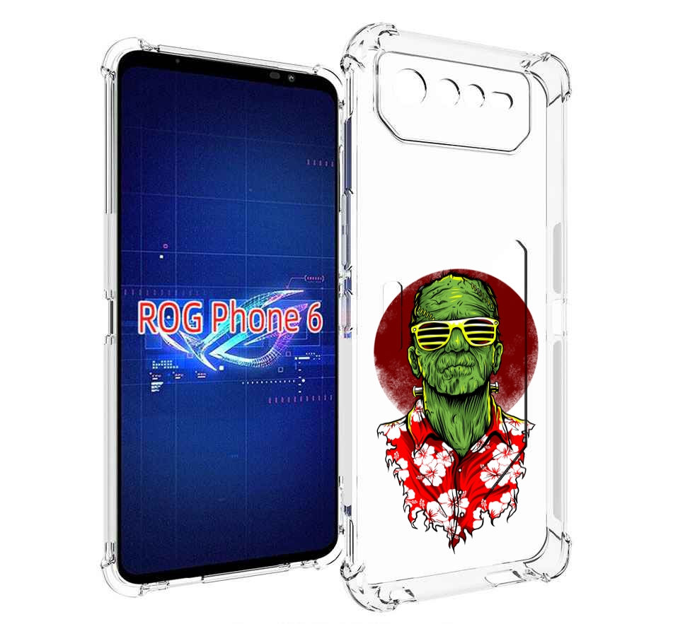 

Чехол MyPads крутой зеленый мужчина в очках для Asus ROG Phone 6, Прозрачный, Tocco