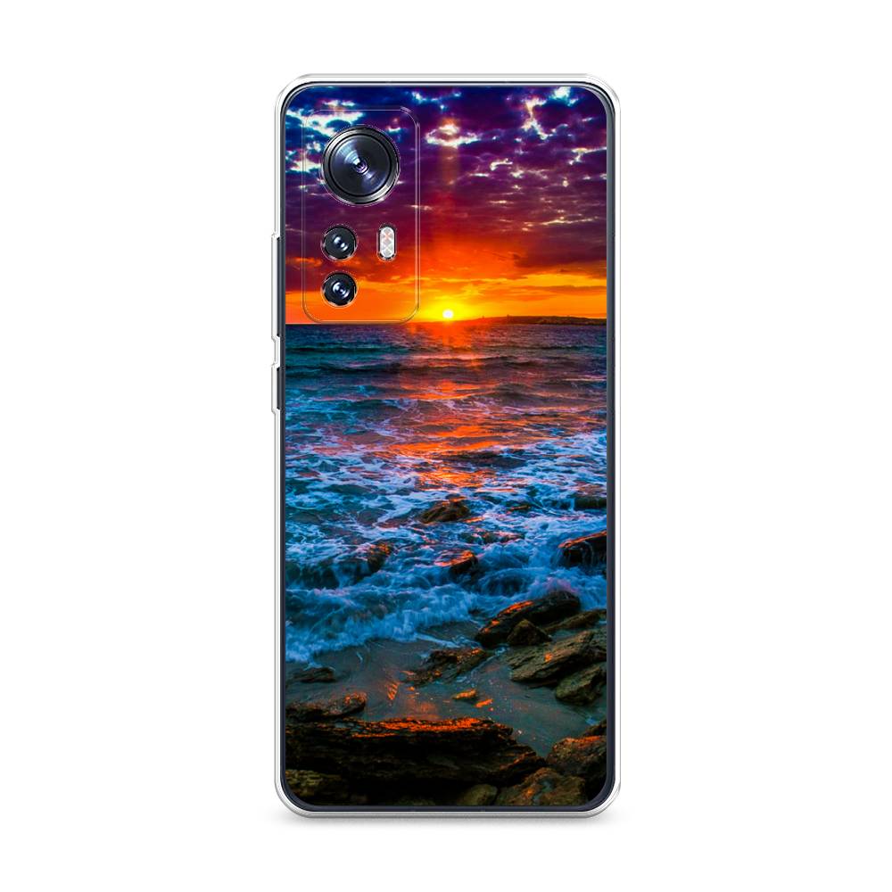 

Чехол на Xiaomi 12 "Закат 1", Оранжевый;синий, 312350-2