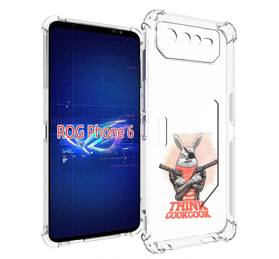 

Чехол MyPads кролик пират для Asus ROG Phone 6, Прозрачный, Tocco