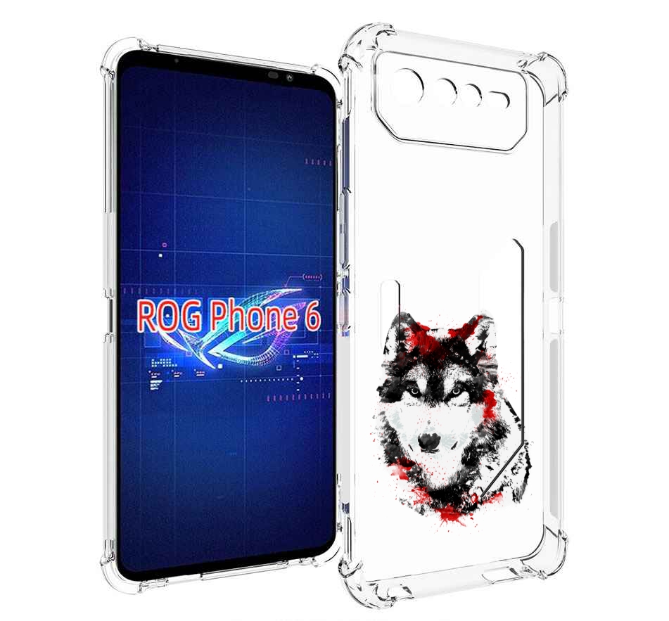 

Чехол MyPads кровавый волк для Asus ROG Phone 6, Прозрачный, Tocco