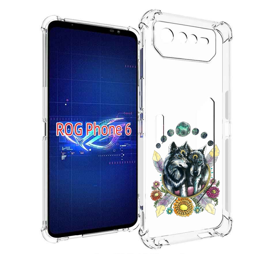 

Чехол MyPads красивые волки абстракция для Asus ROG Phone 6, Прозрачный, Tocco