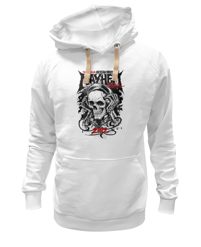 

Худи унисекс Printio Skull art белое 2XL, Белый, Skull art