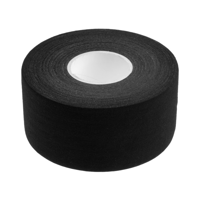 Лента клейкая ТУНДРА, тканевая, хоккейная, черная, 300 мкм, 48 мм х 25 м универсальная тканевая влагоустойчивая лента folsen 48ммx25м черная 240мк 051044825