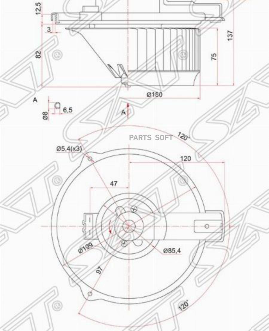 

SAT Мотор отопителя салона TOYOTA HARRIER/RX300/ARISTO/GS300 JZS 16#, ST8710351010