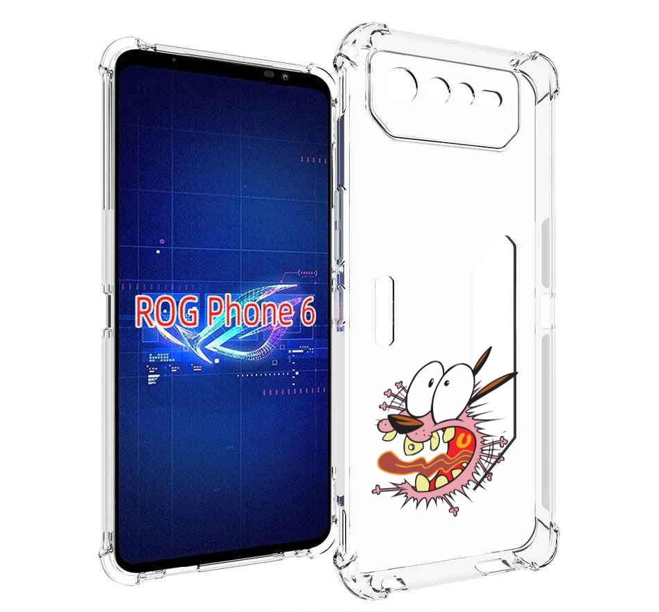 

Чехол MyPads испуганный бобик для Asus ROG Phone 6, Прозрачный, Tocco