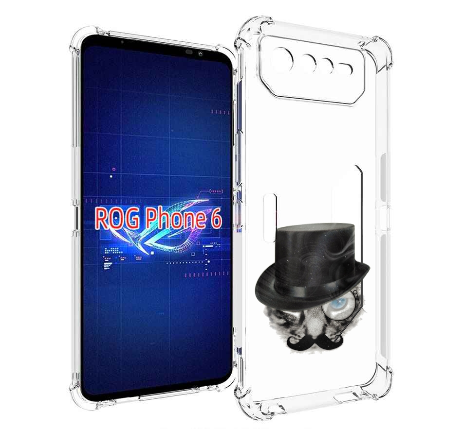 

Чехол MyPads интелегентный кот для Asus ROG Phone 6, Прозрачный, Tocco