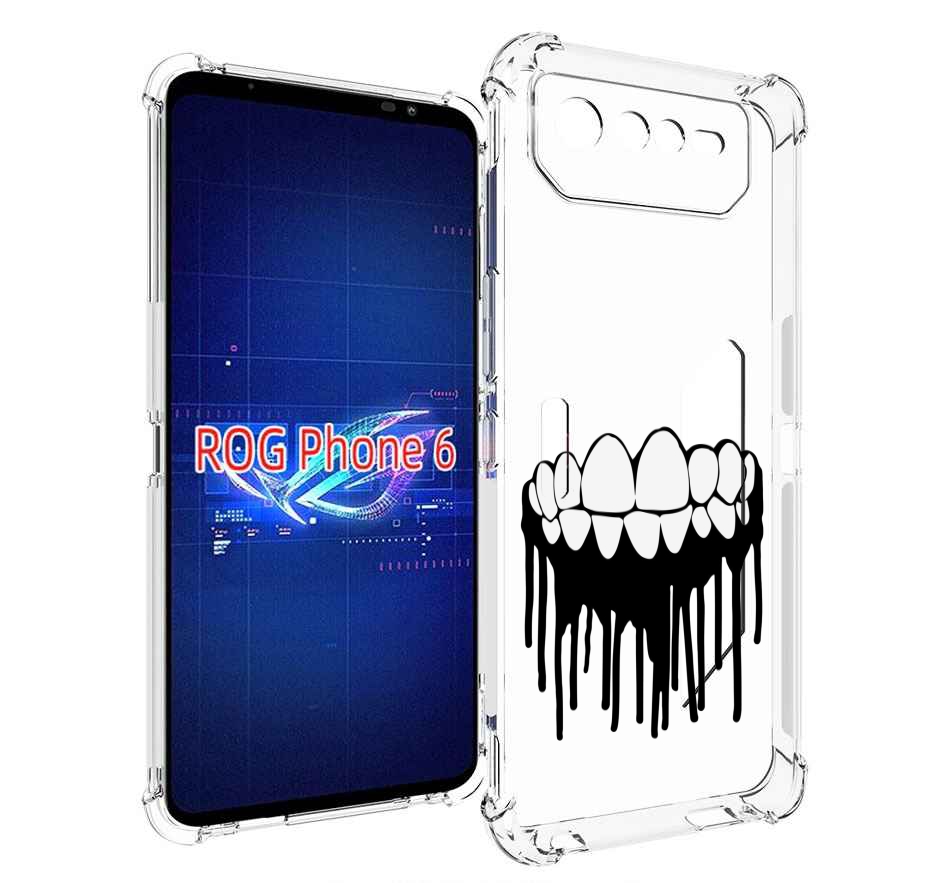 

Чехол MyPads зубы для Asus ROG Phone 6, Прозрачный, Tocco