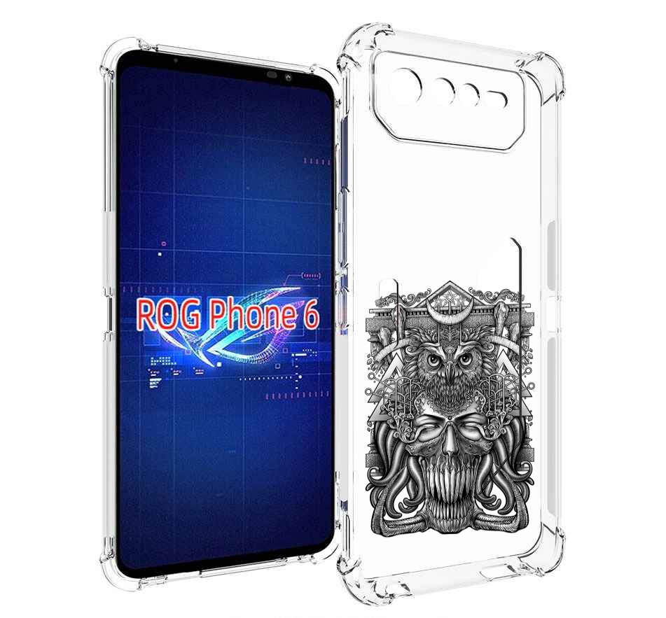 

Чехол MyPads зубастая сова для Asus ROG Phone 6, Прозрачный, Tocco